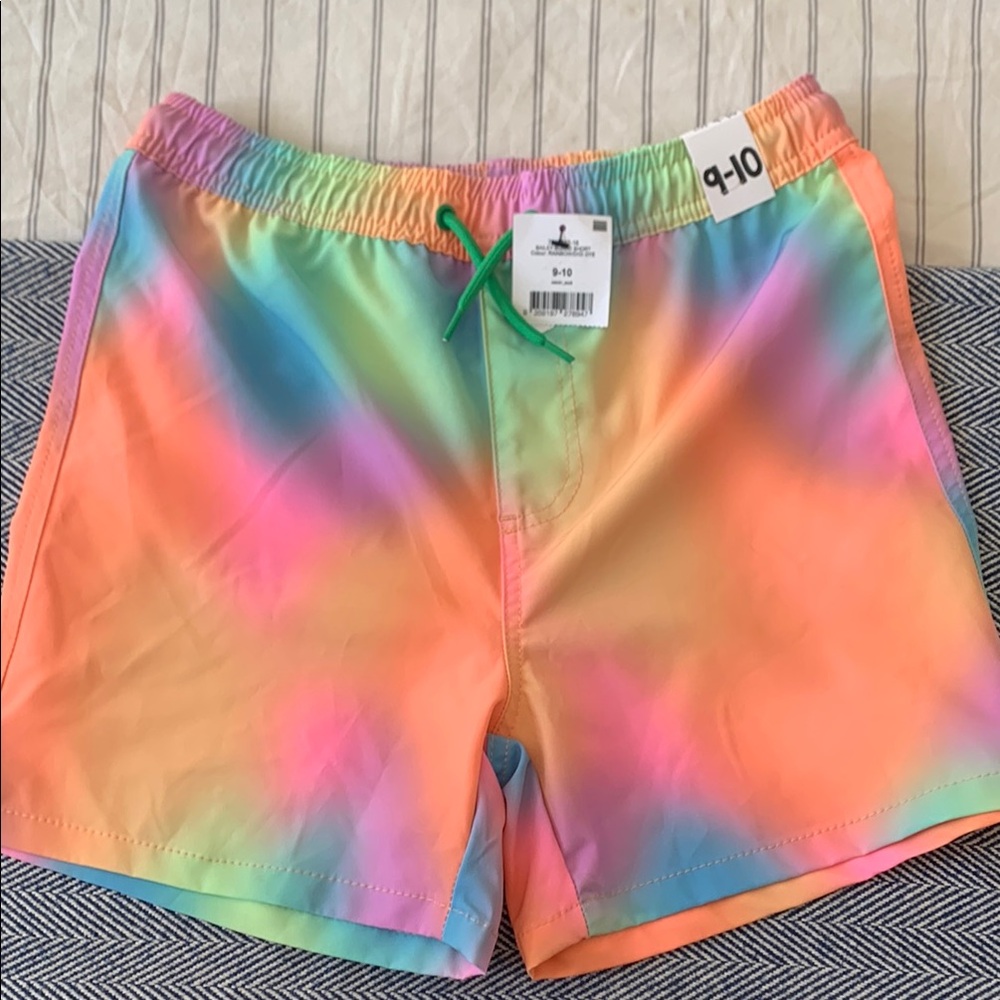 Colorful Tie-Dye Swim Shorts